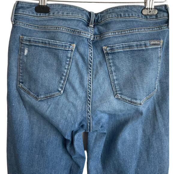 Eddie Bauers Women Jeans 10T Blue Skinny Leg Distressed Denim Y2K Casual Retro - Picture 6 of 14